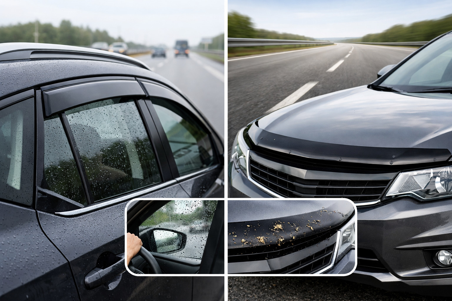 Vindavvisare för fönster eller huvdeflektor: vad är mest användbart i stad och på motorväg