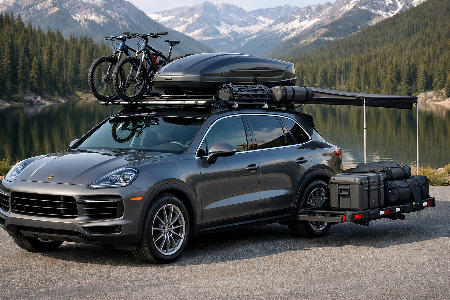 Vad du kan montera på Porsche Cayenne 2018+ för tak och resor
