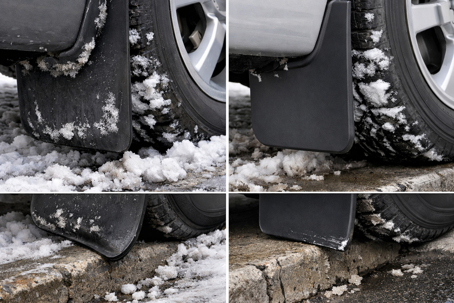 Gummi- eller plaststänkskydd: vad klarar snö och trottoarkanter bäst?