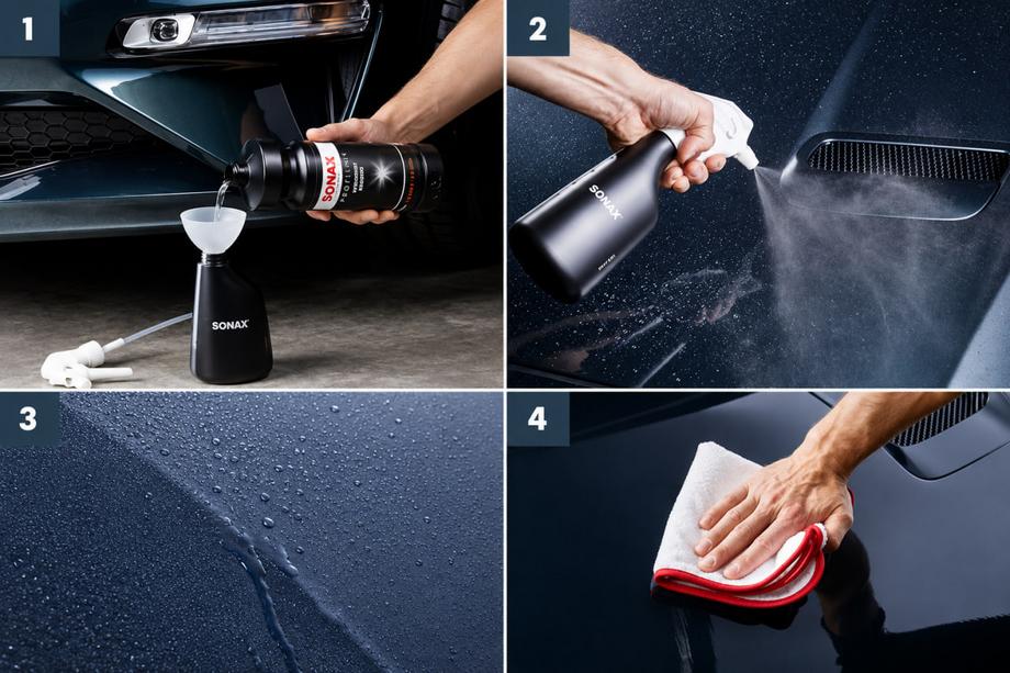 Sonax PROFILINE Waterspot Remover professionellt medel för borttagning av kalkfläckar från lack 1 L Foto 2
