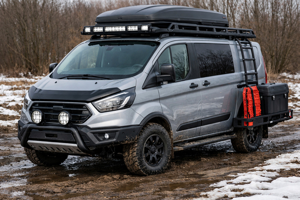 Uppgraderingspaket för Ford Transit Custom för leriga säsongen