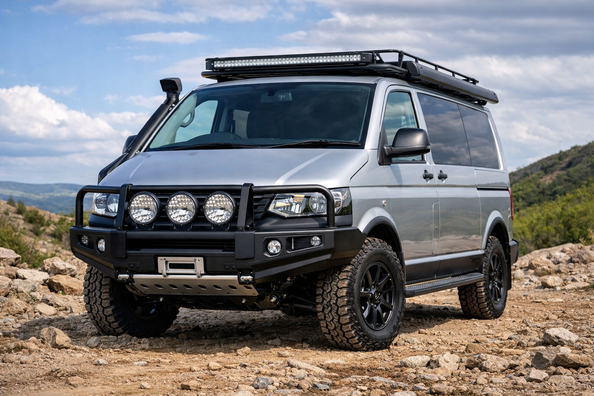 Vad du ska montera på Volkswagen T5 Transporter för landsväg, stenskott och frontskydd