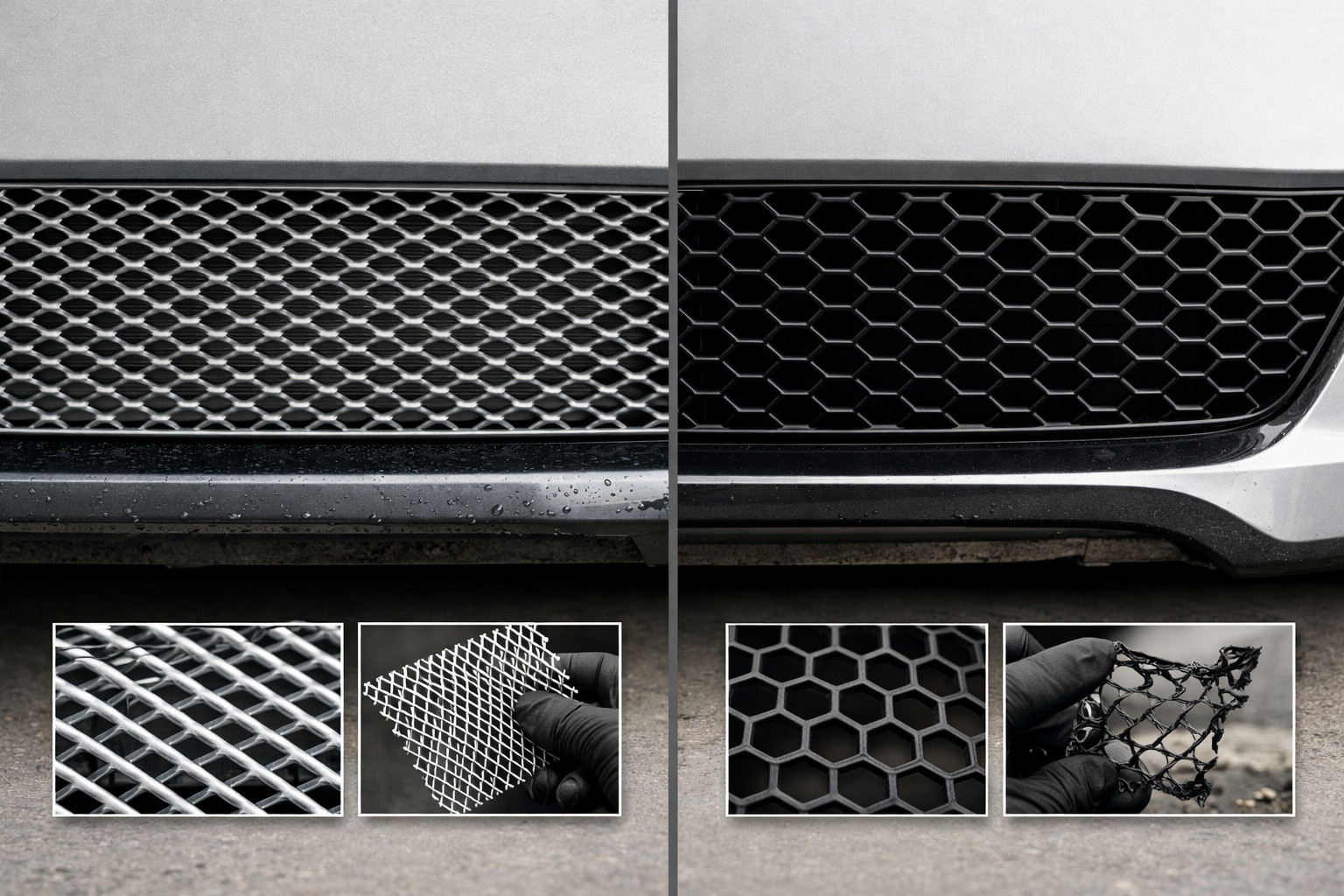 Aluminium- eller plastnät i grillen: vad är bäst för vardagskörning