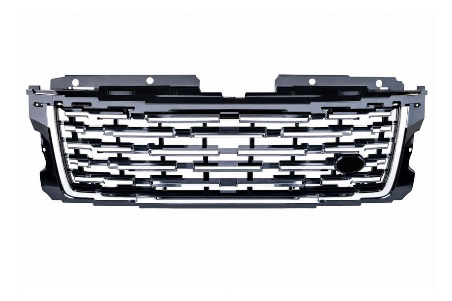 Range Rover IV L405 2013–2021 Svart kylargaller med silverlister (facelift 2018→2023) Image