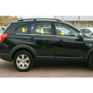 Nedre fönsterlister (6 st, rostfritt stål) Chevrolet Captiva 2006–2019 foto 1