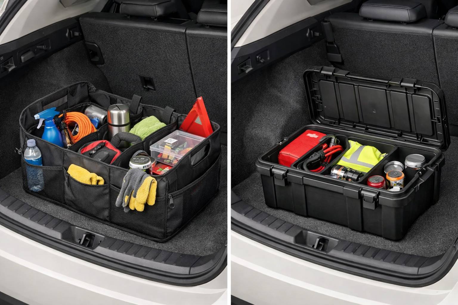 Organizerväska eller hård bagagebox: vad är mest praktiskt