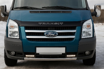 Ford Transit 2000–2014 Kylargallerlist (2 st, rostfritt stål) OmsaLine – italienskt rostfritt stål foto 1