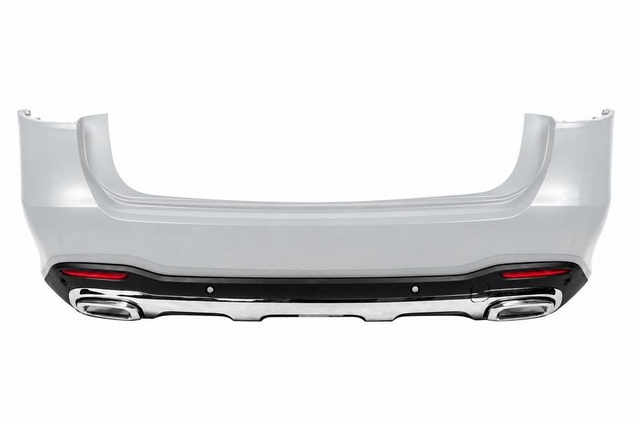Mercedes GLS X167 2019– Bakre diffuser GLS450 2025-Design (med kromade avgasändrör) Image