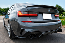 BMW 3-serien G20/G21 2018– DPT bakre FLAP-extensions (för G20, blank svart) foto 1