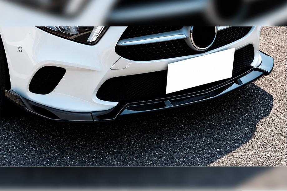 Mercedes A-class W177 2018– Frontlip spoiler DPT V-1 (svart högblank) Image