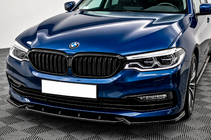 BMW 5-serien G30/G31 2017–2023 Främre stötfångarläpp DPT (för Base 2017-2020, svart högglans, formsprutad) foto 1
