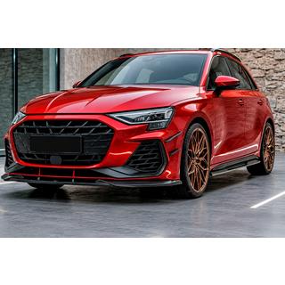 Frontläpp till stötfångare Lip DPT V1 (För RS3, 2024+, blanksvart) Audi A3 2020– foto 1