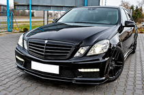 Mercedes E-class W212 2009–2016 Främre läppspoiler DPT (för E63 AMG, 2009-2012, svart högglans) foto 1