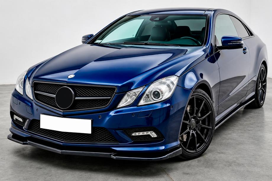 Mercedes E-klass Coupé C207 2010–2017 Främre lipspoiler DPT (för AMG Line, 2010-2012, blanksvart) Image