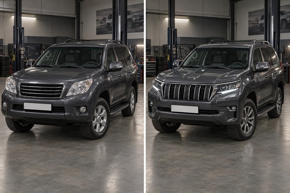 Toyota Land Cruiser Prado 150 i 2017+-faceliftstil: kit och vad du ska byta Foto 1