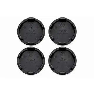 Svarta navkapslar (64x62 mm, set om 4 st) foto 2