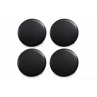 Svarta navkapslar (64x62 mm, set om 4 st) foto 1