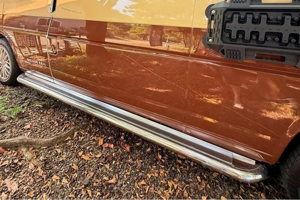 Volkswagen T4 för camping och offroad: montering av frontskydd, sidosteg och bakre hörn Foto 13
