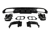 Mercedes E-klass W213 2016–2023 Bakre diffuser med avgasändrör E53-Design Black (för Base) foto 4