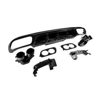 Bakre diffuser med avgasändrör E53-Design Black (för Base) Mercedes E-klass W213 2016–2023 foto 3