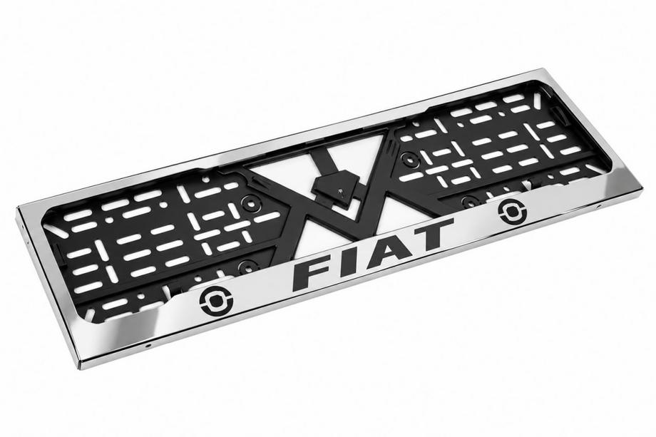 Fiat Kromad registreringsskyltsram (1 st, rostfritt stål) Foto 3