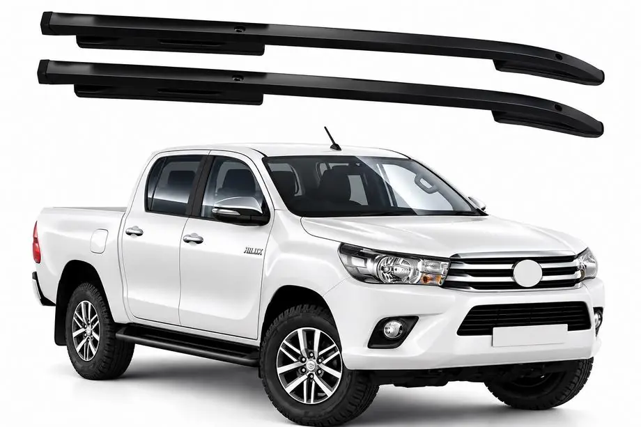 Toyota Hilux 2015– OEM takräcken (rails), svarta (ABS) Foto 1