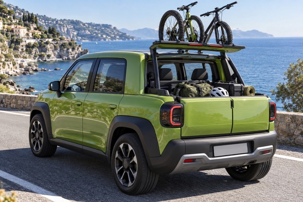 Fiat Multiplay: 3-i-1-koncept från Paris – minibuss, SUV och pickup Foto 1