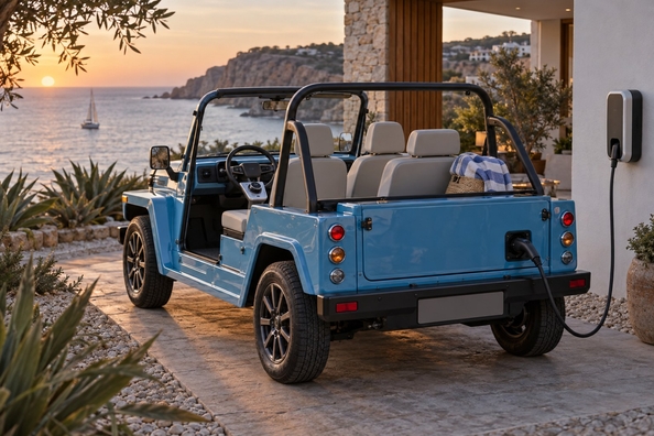 Electric MOKE i ny generation: strand-elbil med dubbla räckvidden Foto 1