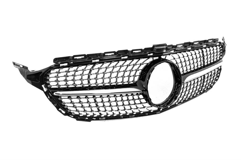 Mercedes C-class W205 2014–2021 Frontgrill Diamond Black (för Avantgarde/AMG-Line/C43 AMG) 2014-2021, utan kamera Foto 3