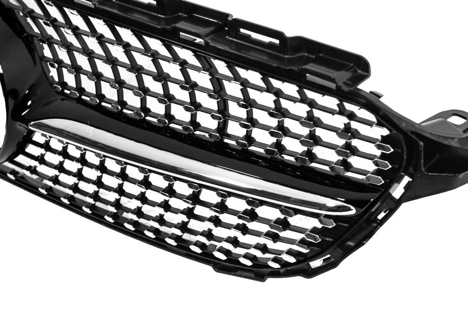 Mercedes C-class W205 2014–2021 Frontgrill Diamond Black (för Avantgarde/AMG-Line/C43 AMG) 2014-2021, utan kamera Foto 4