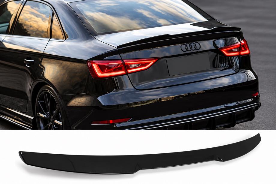 Audi A3 2012–2020 M4-Style spoiler (för SD, blanksvart) Foto 1