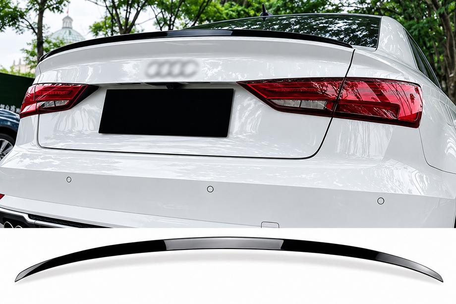 Audi A3 2012–2020 S-Style spoiler (för SD, svart högglans) Foto 2