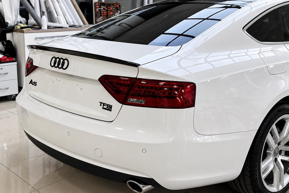 Audi A5 2007–2015 S-Style bakspoiler (för Sportback, blank svart) Foto 2