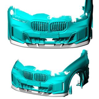 Frontläpp i kolfiber för främre stötfångare (för M-Sport 2023+) BMW X5 G05 2019–2026 foto 3
