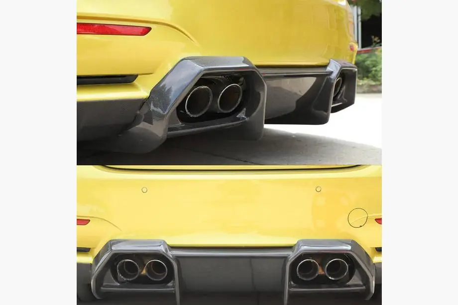 BMW 3-serien F30/F31 2012–2019 Bakre stötfångardiffusor V13 (för F80, kolfiber) Foto 3