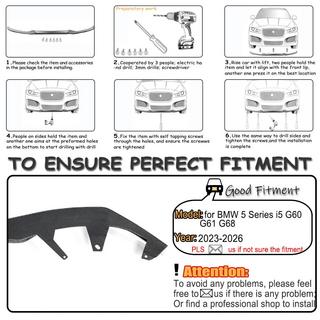 Frontläpp Lip till främre stötfångare (för M-Sport, kolfiber) BMW 5/i5-serie G60/G60E/G61 2023– foto 4