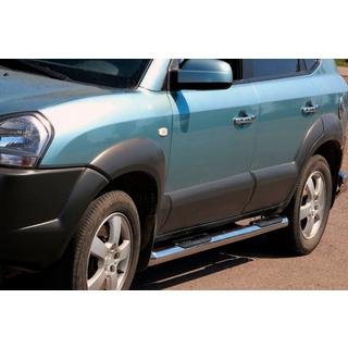 Sidorör BB002 (2 st, rostfritt) Hyundai Tucson JM 2004– foto 2