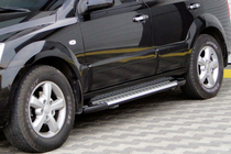 Kia Sorento I BL 2002–2009 Sidosteg Allmond Grey (2 st, aluminium) foto 1