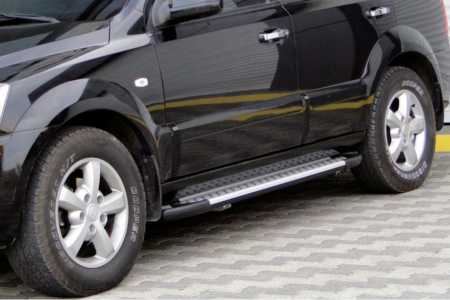 Kia Sorento I BL 2002–2009 Sidosteg Allmond Grey (2 st, aluminium) Image
