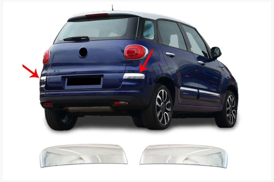 Fiat 500/500L 2013–2022 Hörnlist till bakre stötfångare för 500L 2018+ (2 st, rostfritt stål) Image