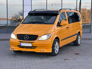 Mercedes Vito W639 2004–2014 Vindrutespoiler (svart blank, 5 mm) foto 1