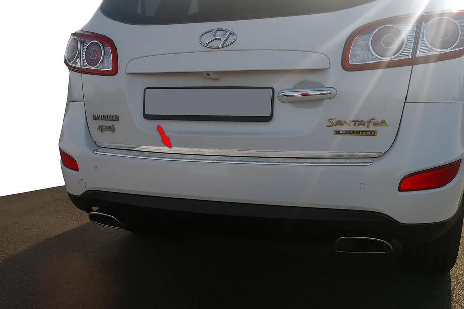 Hyundai Santa Fe 2 2006–2012 Kantlist för bagagelucka (rostfritt stål) Image