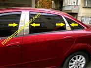 Fiat Linea 2006–2018 Stolplister för dörrar (6 st, rostfritt stål) foto 2
