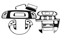 Mercedes Sprinter W901/902/903/904/905 1995–2006 (cdi, 2000-2006) Instrumentpanelsinlägg (Meric) Aluminium foto 5
