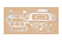 Mercedes Sprinter W901/902/903/904/905 1995–2006 (cdi, 2000-2006) Instrumentpanelsinlägg (Meric) Aluminium foto 6