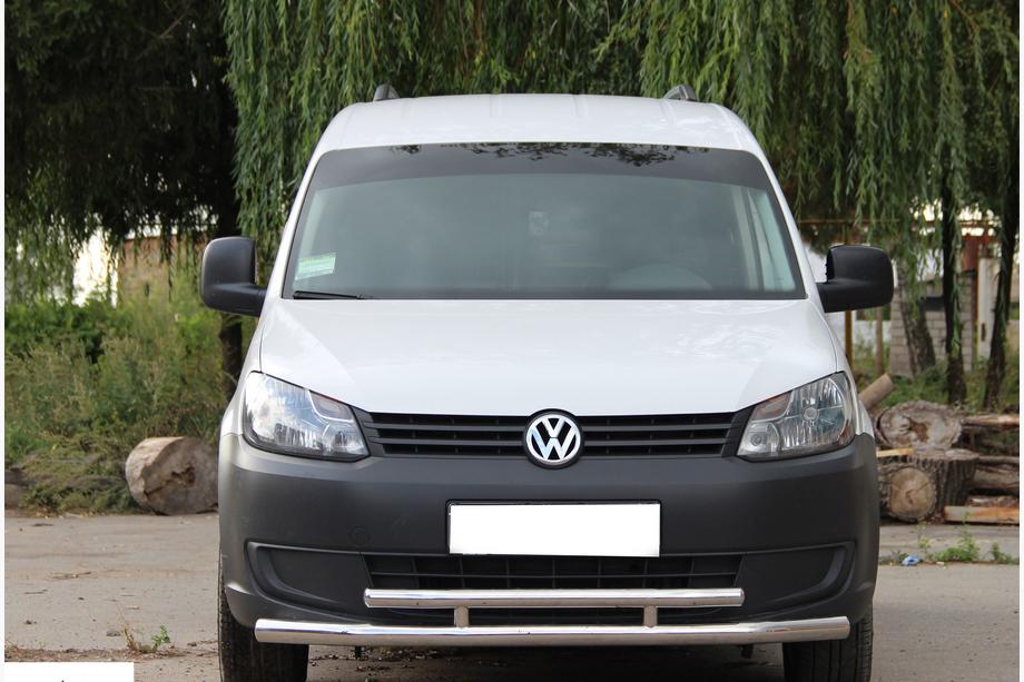 Volkswagen Caddy 2010–2015 Främre dubbelbåge 60/48 mm (rostfritt) Image