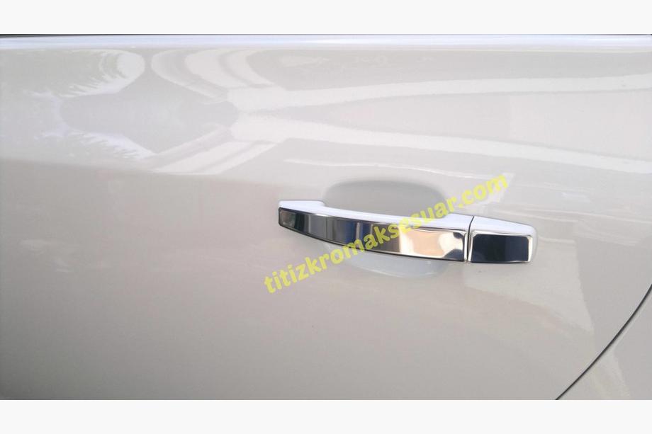 Opel Astra J 2009–2015 Smala kromade handtagsskydd (4 st, rostfritt stål, Omsa) Foto 2