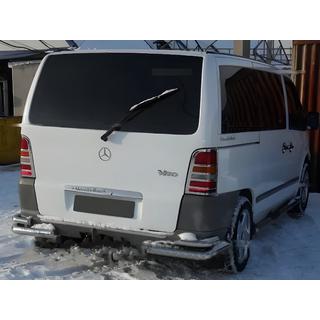 Kromade bakljusramar i rostfritt stål (2 st) Mercedes Vito W638 1996–2003 foto 1