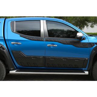 Stolplister för dörrar (6 st, rostfritt stål) Mitsubishi L200 2006–2015 foto 1