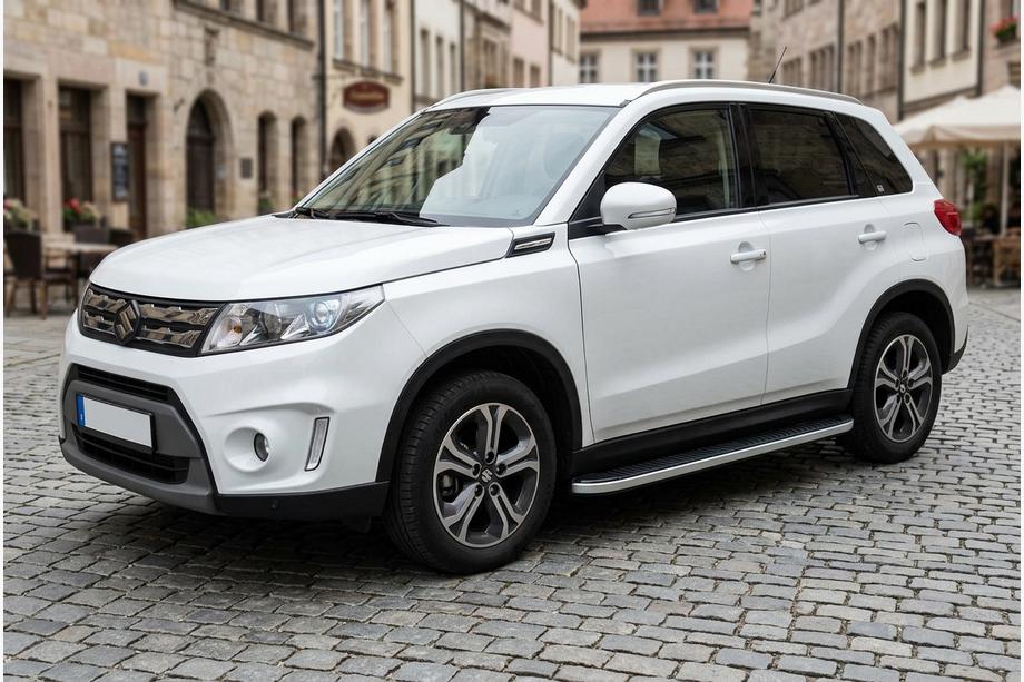 Suzuki Vitara 2015– Sidosteg Tayga Grey (2 st, aluminium) Image